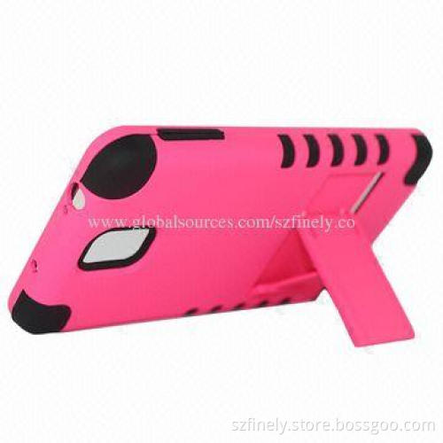 PC + Silicone Phone Case for Samsung Note 3, 3-in-1 Design with Stand Function, Different Angles